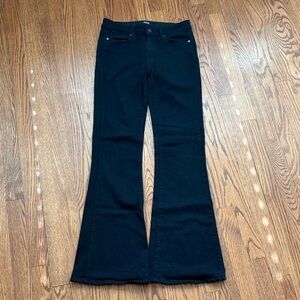 PAIGE Black Wide-Leg Flare Jeans